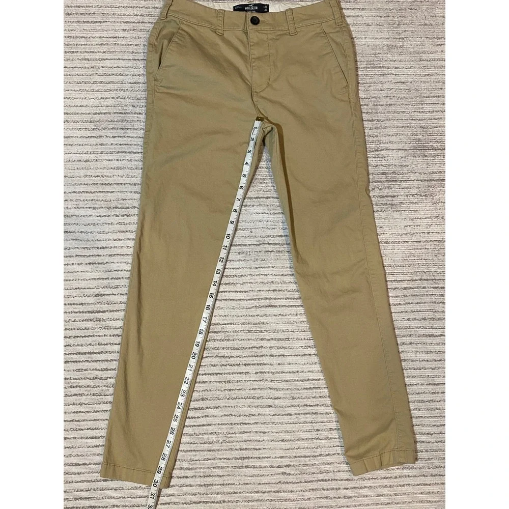Hollister Mens Skinny Chino Pants Khaki Tan Epic Flex Stretch W29 L32